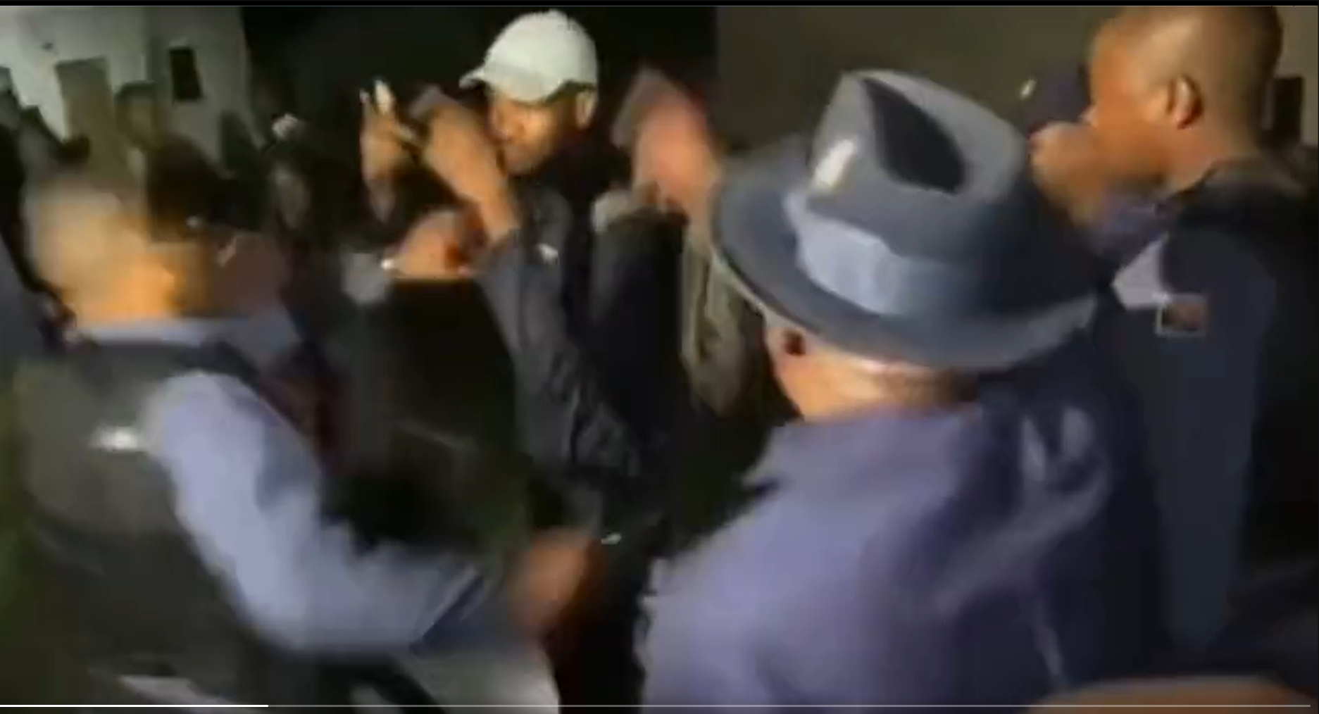 WATCH: Man moered by cops in front of Bheki Cele