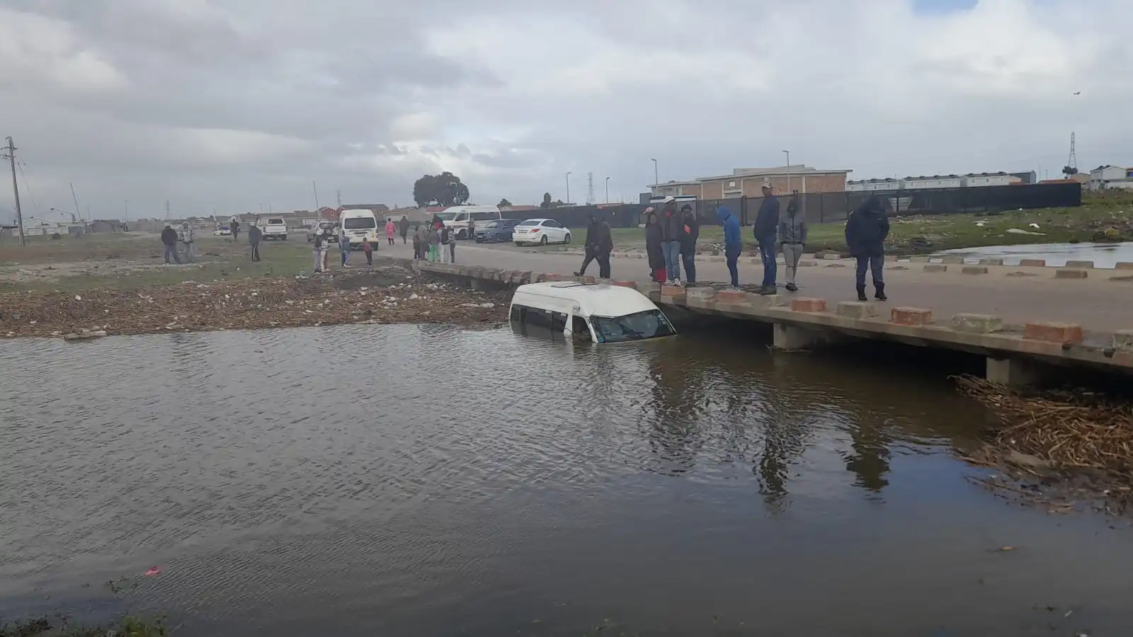 'Swimming' taxi left residents in shock