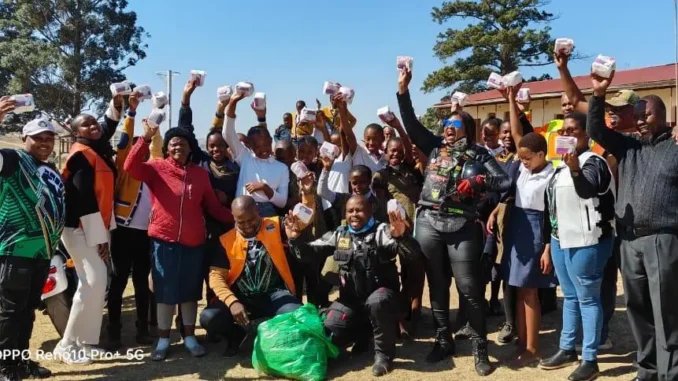 Female Bikers Close Women's Month with Menstrual Hygiene Drive