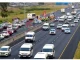 A taxi overturned on N2