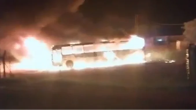 Shock as 50 buses set alight in one night!